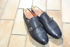 SANTONI Herrenschuhe Businessschuhe Double Monk   Gr. 8  42 blau