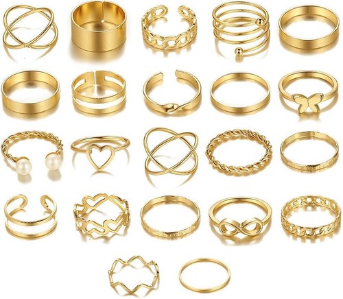 Stück damenringe set - 22,