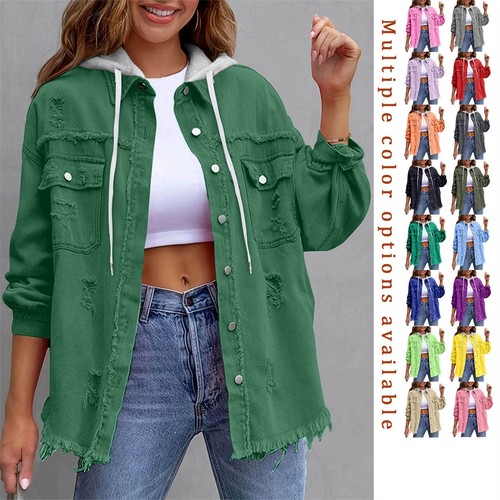 Damen jeansjacke kapuzenjacke - damen,