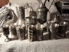 Zinn Konvolut ca. 2,9 kg Becher Kannen u.a. Nordkapp Becher versch. Hersteller