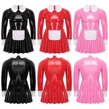Herren Clubwear Cosplay Kostüme Französische Maid Kleider A-Linie Uniform Tutu