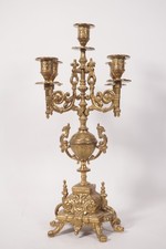 Vintage Messing Brass Kerzenhalter Kandelaber 5-flammig Barockstil Imperial 42cm