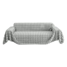 Plüsch Sofabezug 1/2/3/4 Sitzer Sofa Überzug Couch Ecksofa Universell L Form DE