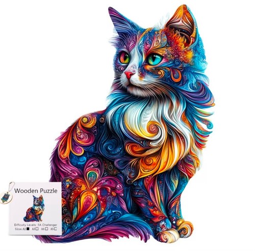 Holzpuzzle katze tiere - tiere, puzzle
