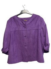 Gelco Damen Blazer Gr. 50 Lila Klassisch 3/4-Arm