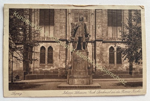 Leipzig bach denkmal 1932 - ak,
