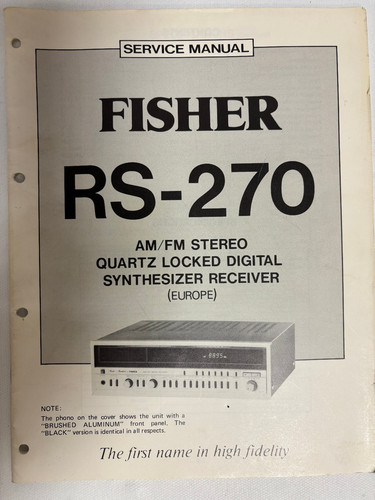 Fisher service manual - service,