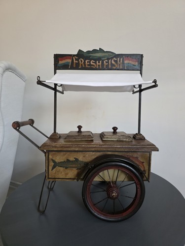 Vintage fischwagen - fischwagen, /
