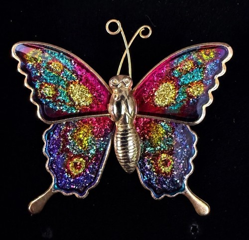 Vintage schmetterling brosche - schmetterling,