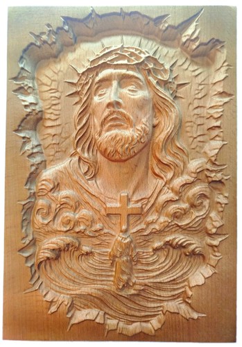 Holzrelief jesus christus - holzrelief,