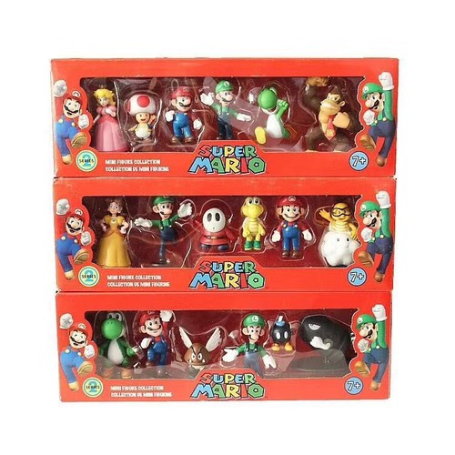 Super mario mini figur - 6x,