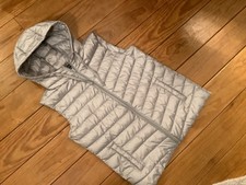 Weste S Kaputze Damen Steppweste Grau