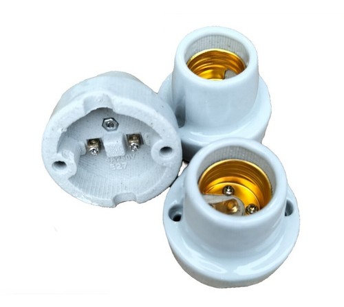 Porzellan e27 lampenfassung - 2x,
