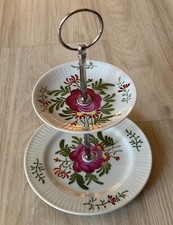 NEU Etagere 2 tlg. Friesische Ostfriesische Rose D. 16,5 - 13,5 cm Handgemalt