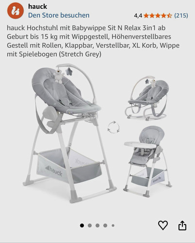 Hauck sit relax 3in1 - sit,