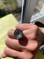 Swarovski Ring Nirvana ocean blue 52 Silber geschliffenes  Glas funkelt toll