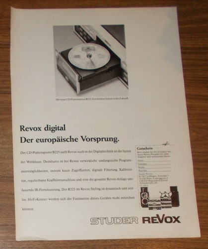 Seltene werbung vintage revox - werbung,