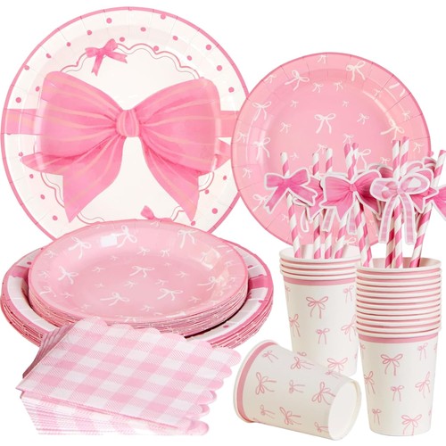 Partygeschirr rosa teile - 80,