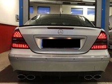 Sportauspuff Endschalldämpfer für Mercedes C-Klasse W203 Endrohre 120x80mm
