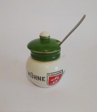 Kühne Senf Deckeldose Porzellan H9 x Dm7 cm, 1960-1970er