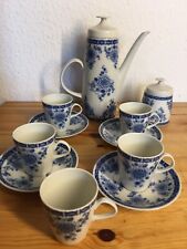 Lichte Echt Kobalt Mokkaservice 11 Teile Kanne Tassen Teller Zuckerdose - DDR