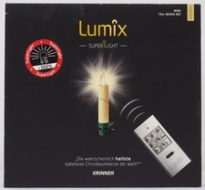 KRINNER Christbaumkerzen 12er für innen und außen Lumix Superlight Mini 252048