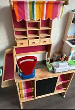 Großer Biomarkt Kaufladen aus Holz Spielzeugladen Spielzeug Obst Und Zubehör