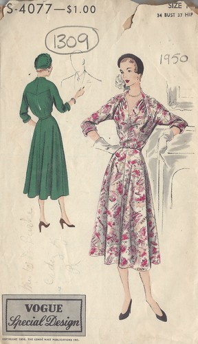 1950 vogue vintage nähen - vogue,
