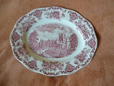 Enoch Wedgwood Royal homes of Britain Servierplatte rot