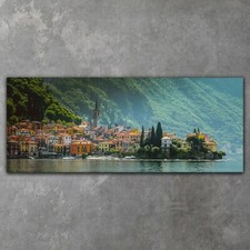 Leinwandbilder Wandbild XXL Deko Wohnzimmer Comer See Italien Küste 125x50