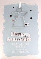 Schutzengel Karte Weihnachten Handarbeit Weihnachtskarte Grußkarte Familie