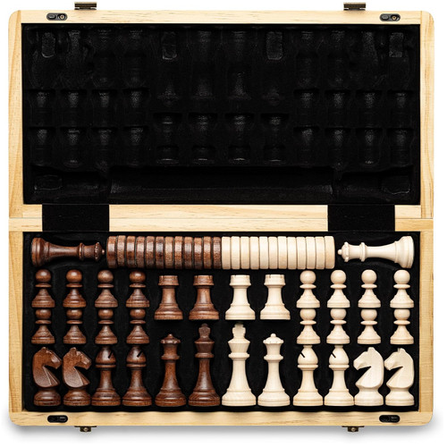 Magnetisches schachspiel holz - magnetisches,