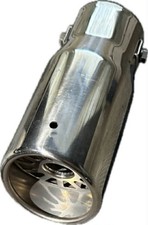 Edelstahl Endschalldämpfer, Auspuff universal 2x76mm von TA Technix