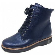 Waldläufer Kitomi Damen Schnürstiefelette in Blau