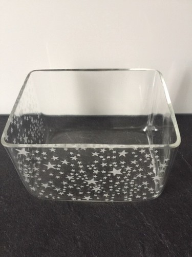 Eckige glasschale mit - eckige,
