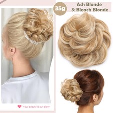 Dick Wie Echthaar Lockig Messy Dutt Haarverlängerung Haargummi Wavy Bun Haarteil