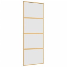 Schiebetür Golden 76x205 Cm Matt ESG-Glas Und Aluminium Zimmertür B-Ware