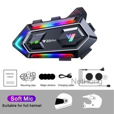 Motorrad Intercom Helm Headset Bluetooth Motorräder Gegensprechanlage Kopfhörer