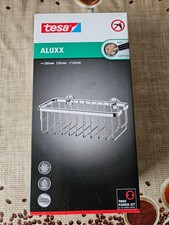 tesa ALUXX 40201-00000 - Ablagekorb, Duschkorb, glänzend - inkl. EASY ON Glue!