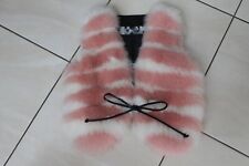 Philipp Plein Couture Luxuxs Weste Pelz Leder Fuchspelz Gr. S 36 38