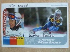 -ö- Denise Karbon ITA (Ski Alpin), Autogrammkarte (mit Widmung)