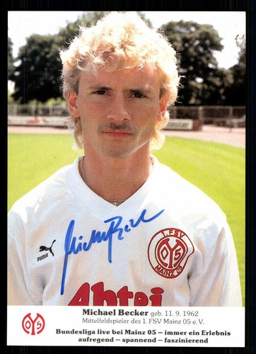 Michael becker autogrammkarte - michael,