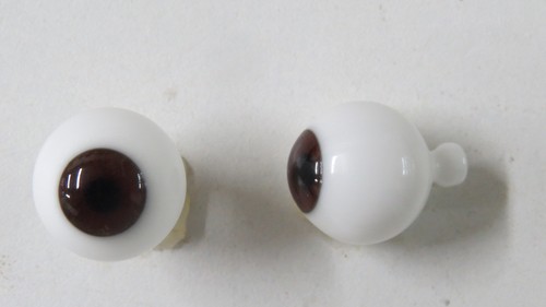 Yeux dolloupe antique - , marron