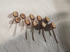 ESF-33049	Ältere 10 St. Anstecknadel SED Parteiabzeichen, guter Zustand