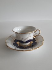 Meissen B-Form Mokkatasse mit Untertasse 2-tlg. Kobaltblau / Gold TOP !!!
