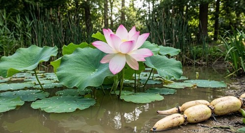 Nelumbo komarovii echter - nelumbo, "echter