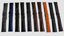 Echt Leder Uhrenarmband mit Alligator Prägung - 18/20/22mm - versch. Modelle