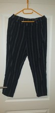 H&M Hose Gestreift Gr L 42 Gothic Viskose Sommerhose Luftig