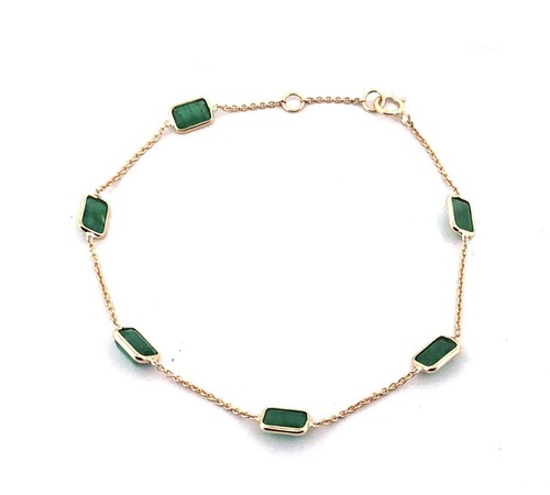 Natürlicher smaragd armband - smaragd,