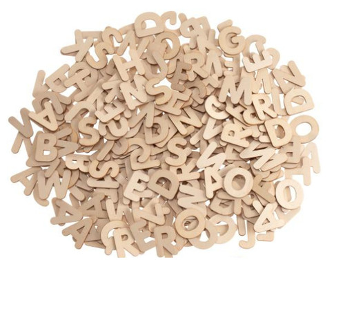 Holzbuchstaben set 300 stück - 300,